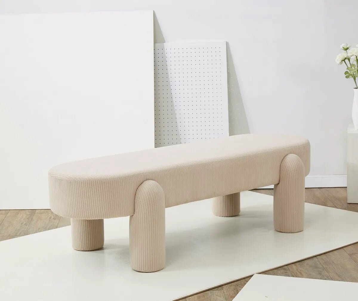 Laurence Corduroy Bench - From Where Finds - 