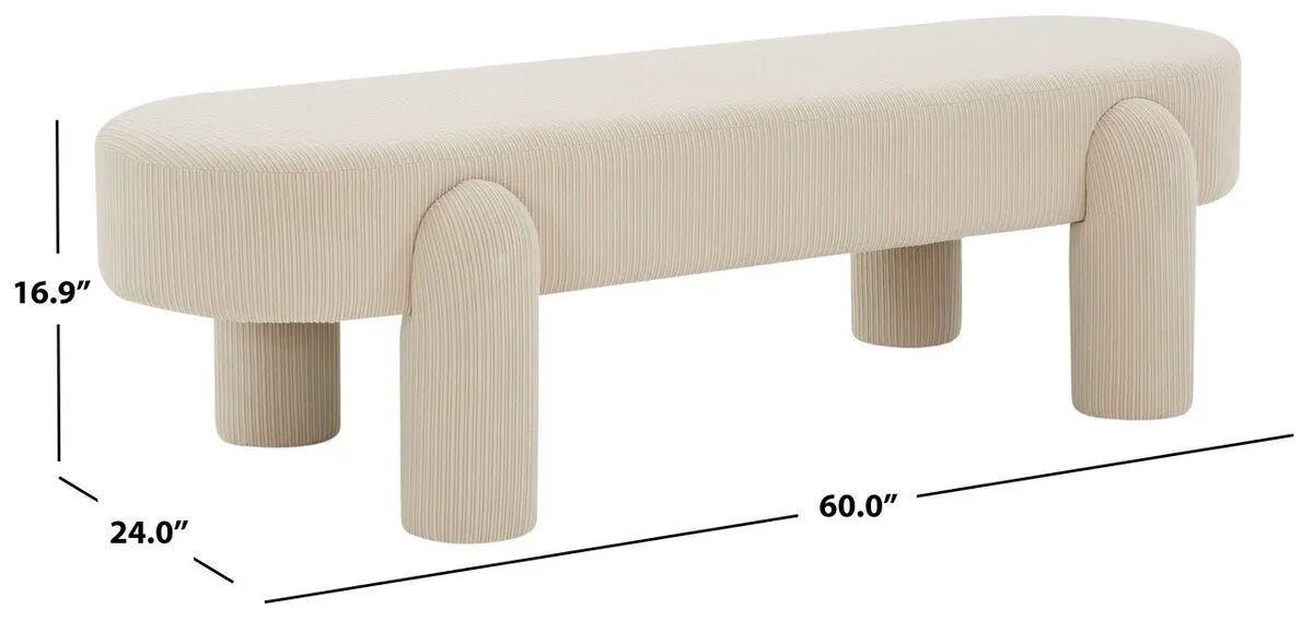 Laurence Corduroy Bench - From Where Finds - 