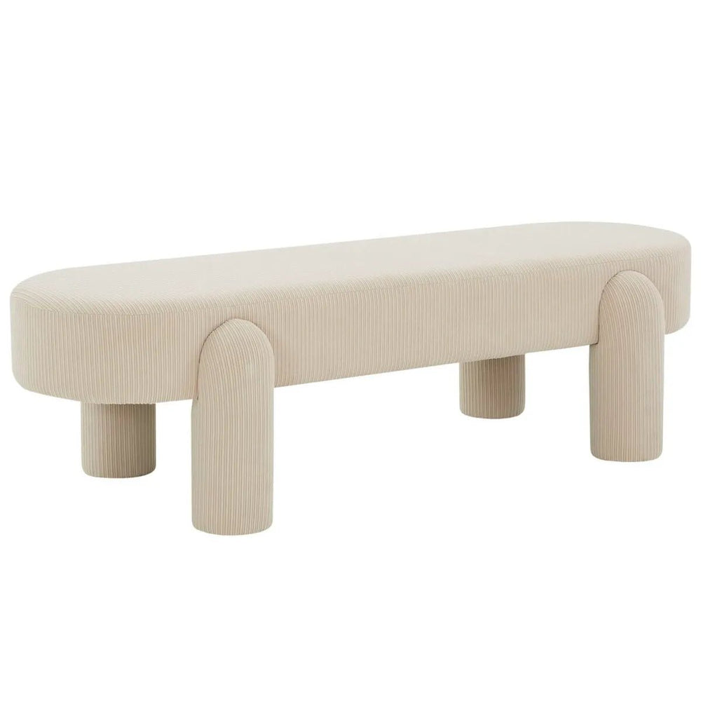 Laurence Corduroy Bench - From Where Finds - 