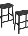 Leather Bar Stools 24" (Set of 2) - From Where - 