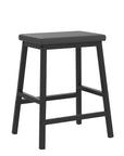Leather Bar Stools 24" (Set of 2) - From Where - 
