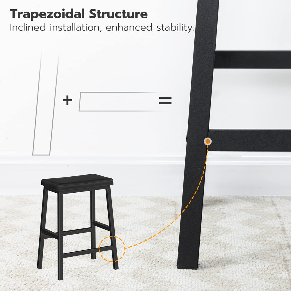 Leather Bar Stools 24" (Set of 2) - From Where - 