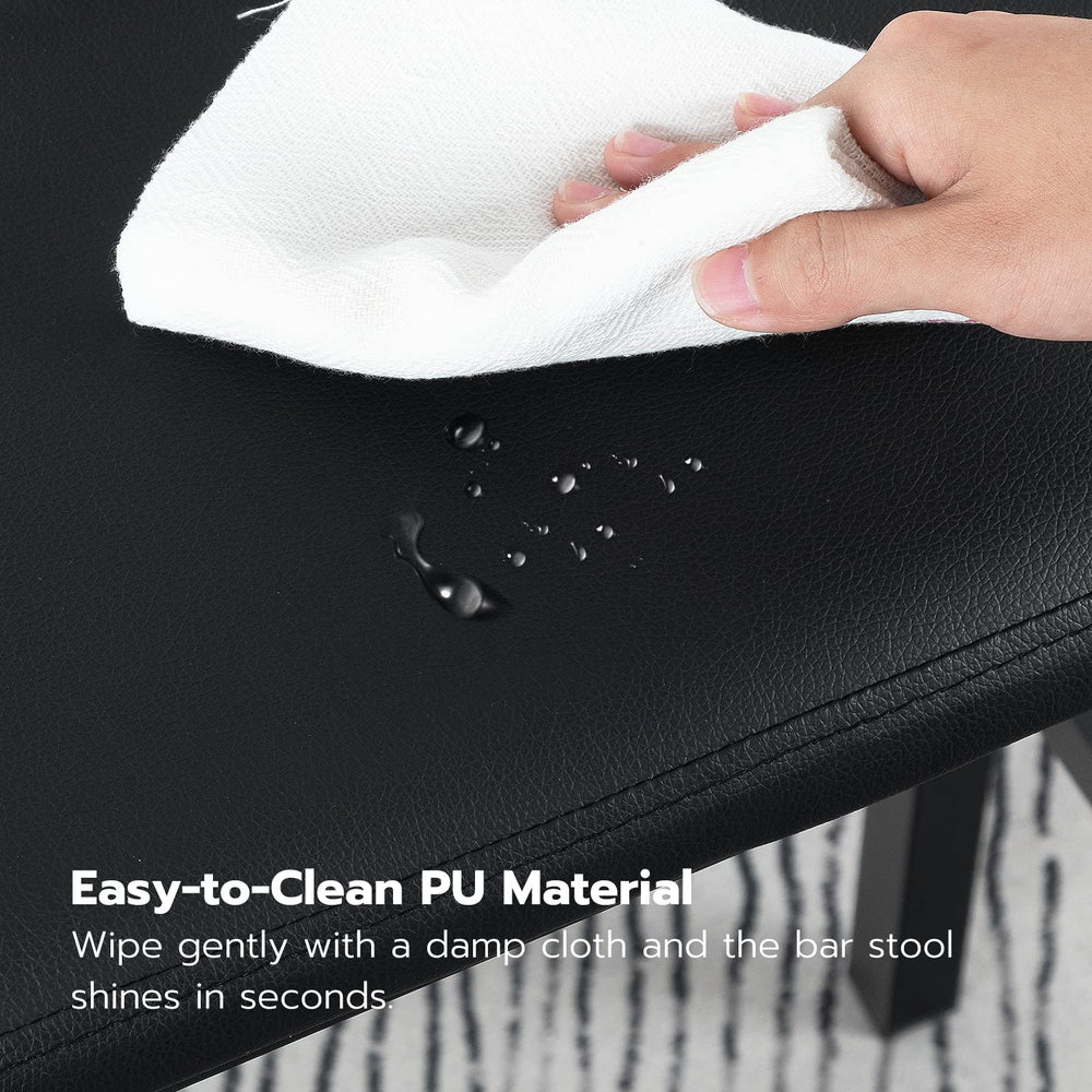 Leather Bar Stools 24" (Set of 2) - From Where - 