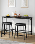 Leather Bar Stools 24" (Set of 2) - From Where - 