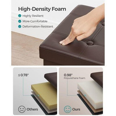 Leather Ottoman with Storage - From Where - 