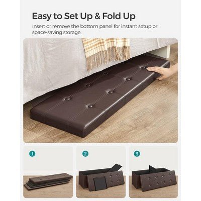 Leather Ottoman with Storage - From Where - 