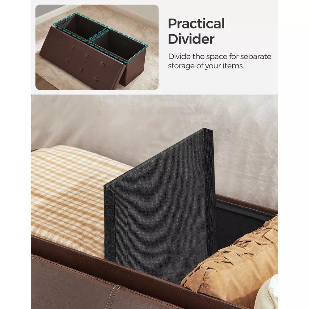 Leather Ottoman with Storage - From Where - 