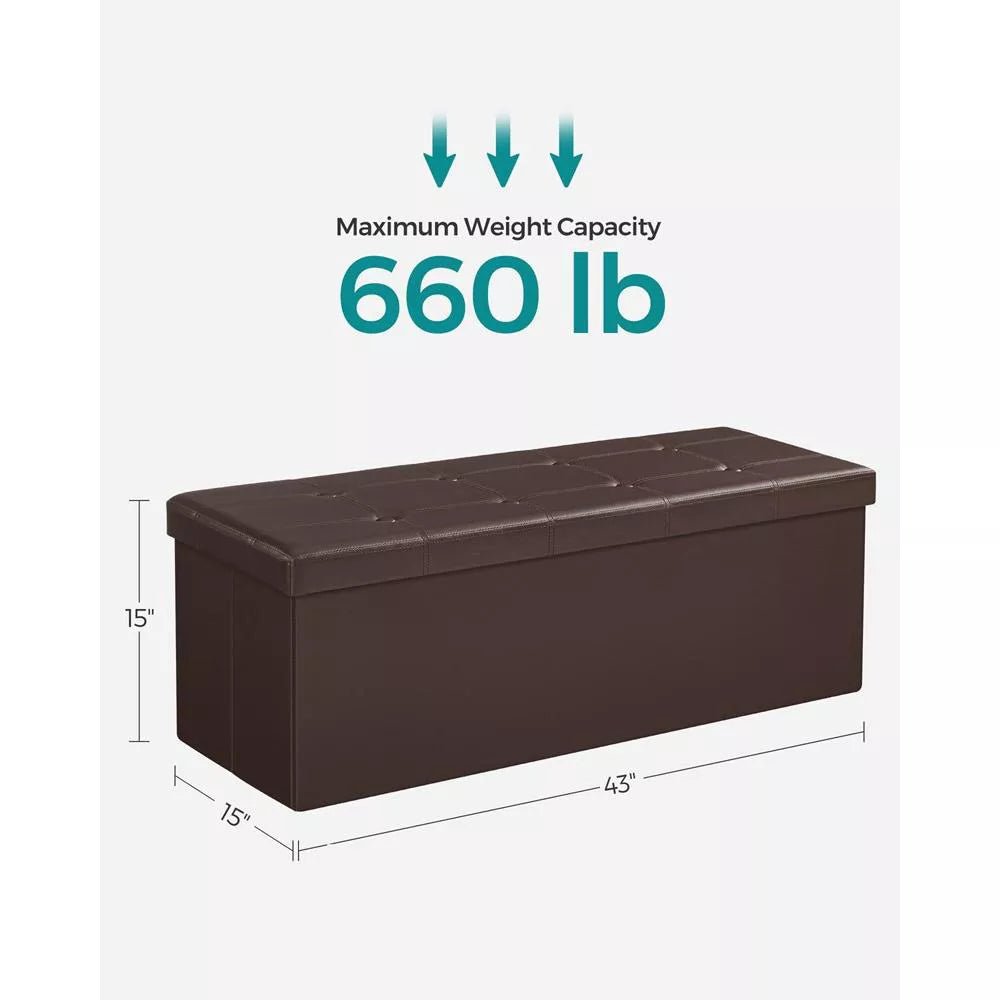 Leather Ottoman with Storage - From Where - 
