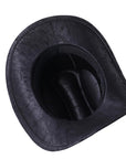 Leather Western Cowboy Hat with Lanyard - From Where - 