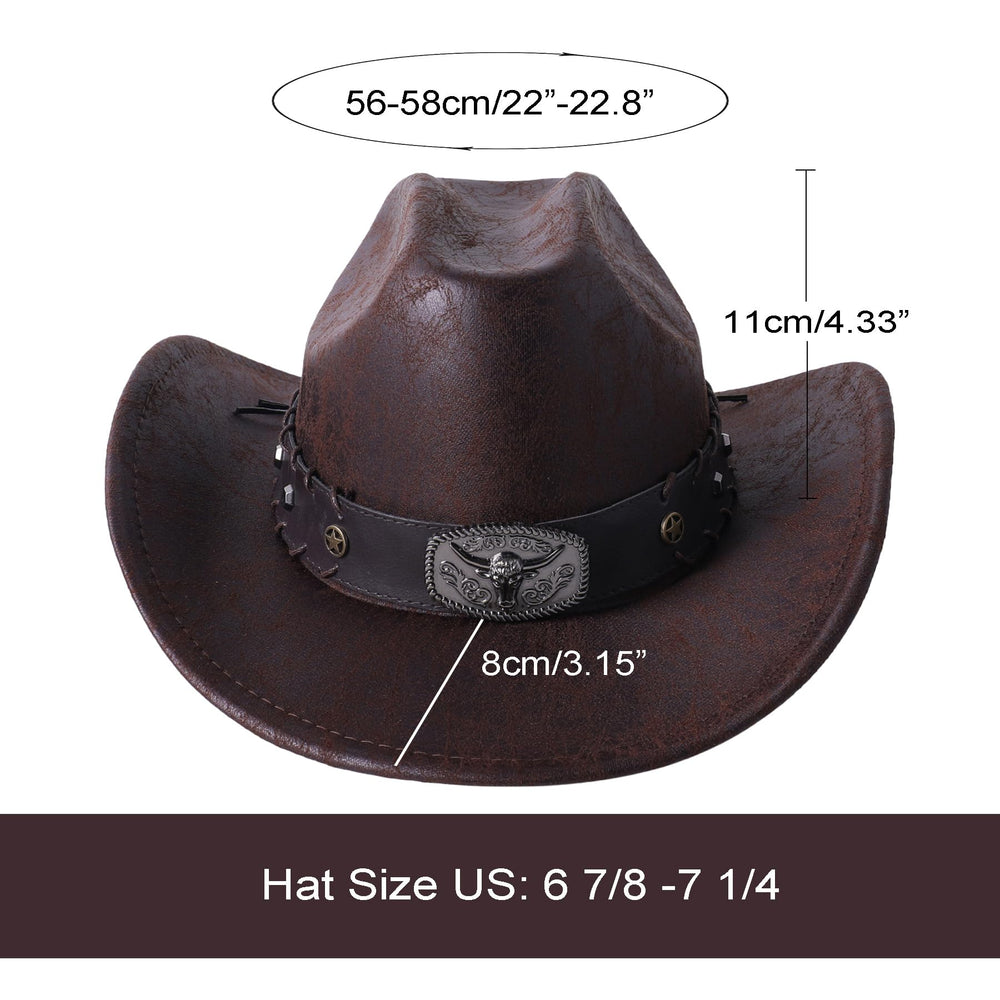 Leather Western Hat Cowboy Hat - From Where - 