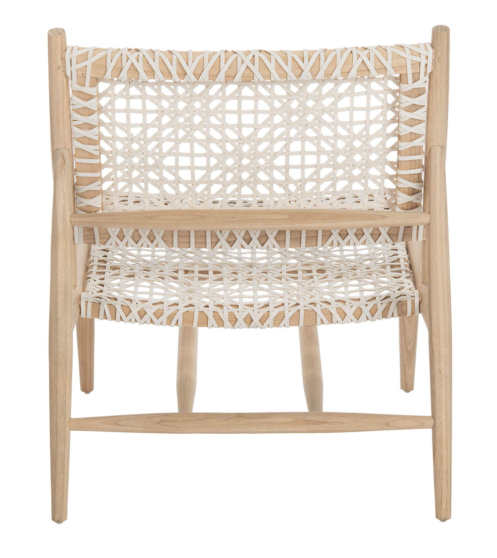 Leather Woven Accent Chair - From Where - 