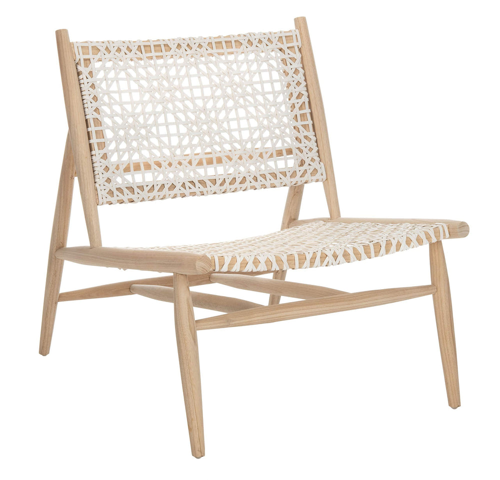 Leather Woven Accent Chair - From Where - 