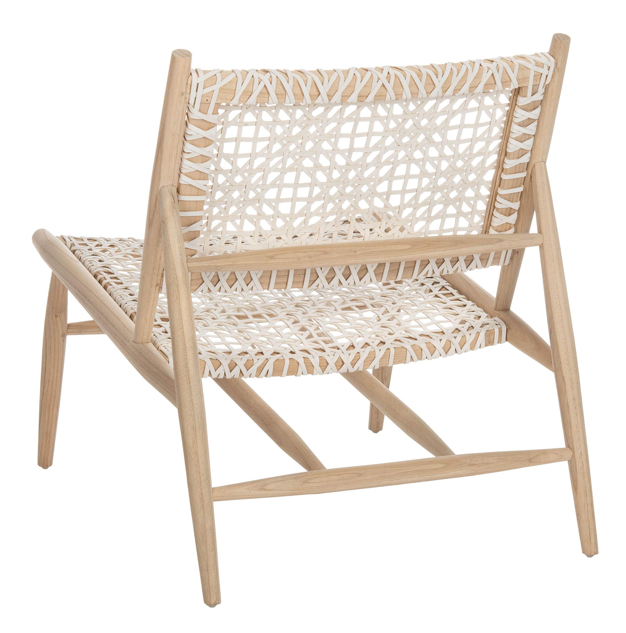 Leather Woven Accent Chair - From Where - 