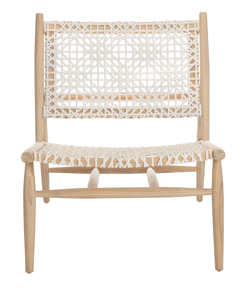 Leather Woven Accent Chair - From Where - 