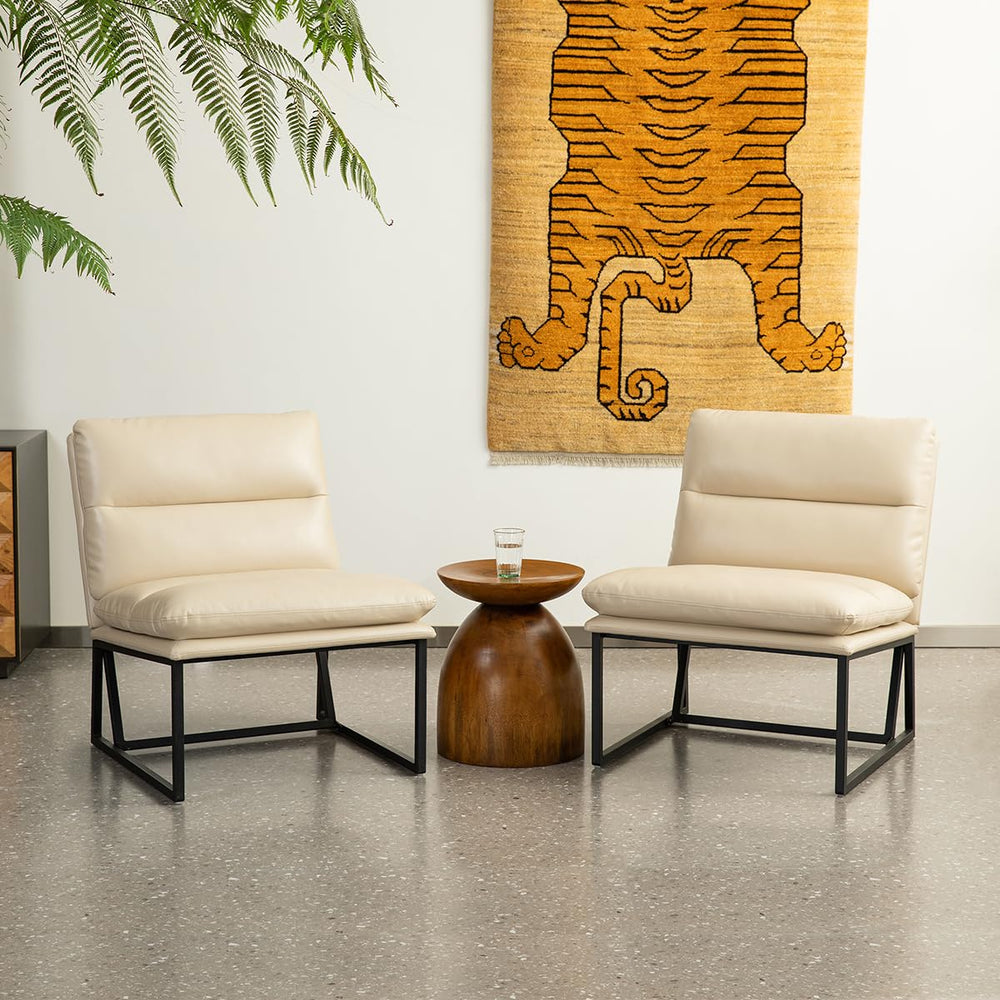 Leatherette Leisure Accent Chairs (Set of 2) - From Where - 