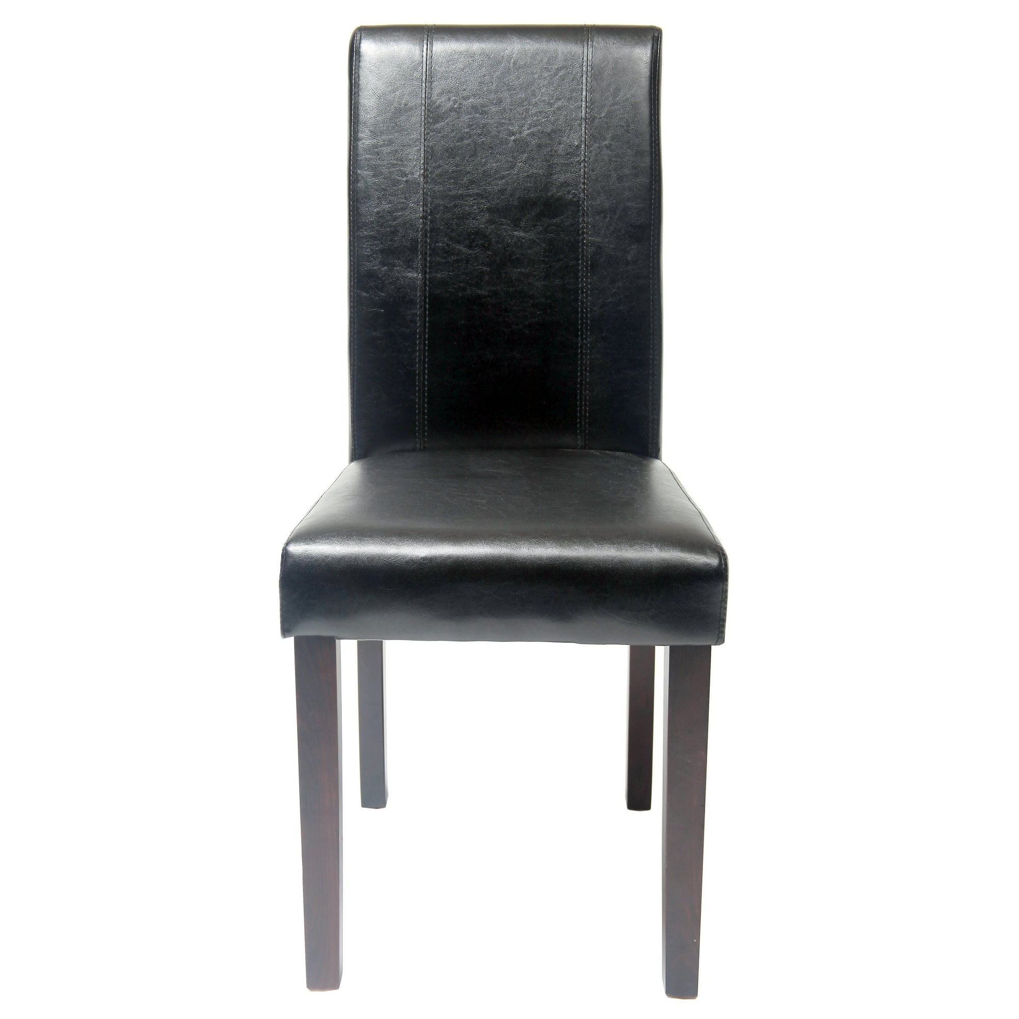 Leatherette Padded Parson Chair (Set of 2) - From Where - 