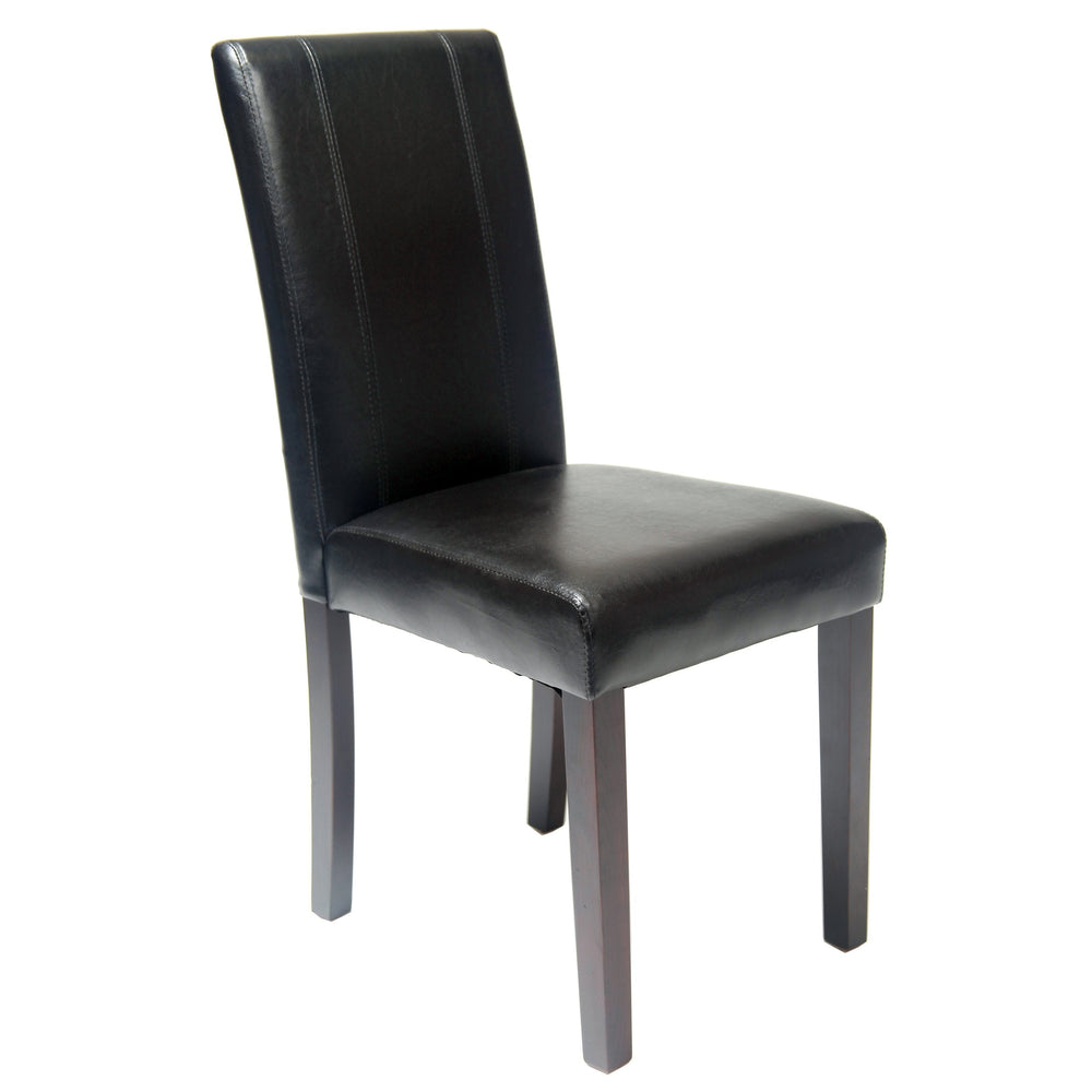 Leatherette Padded Parson Chair (Set of 2) - From Where - 
