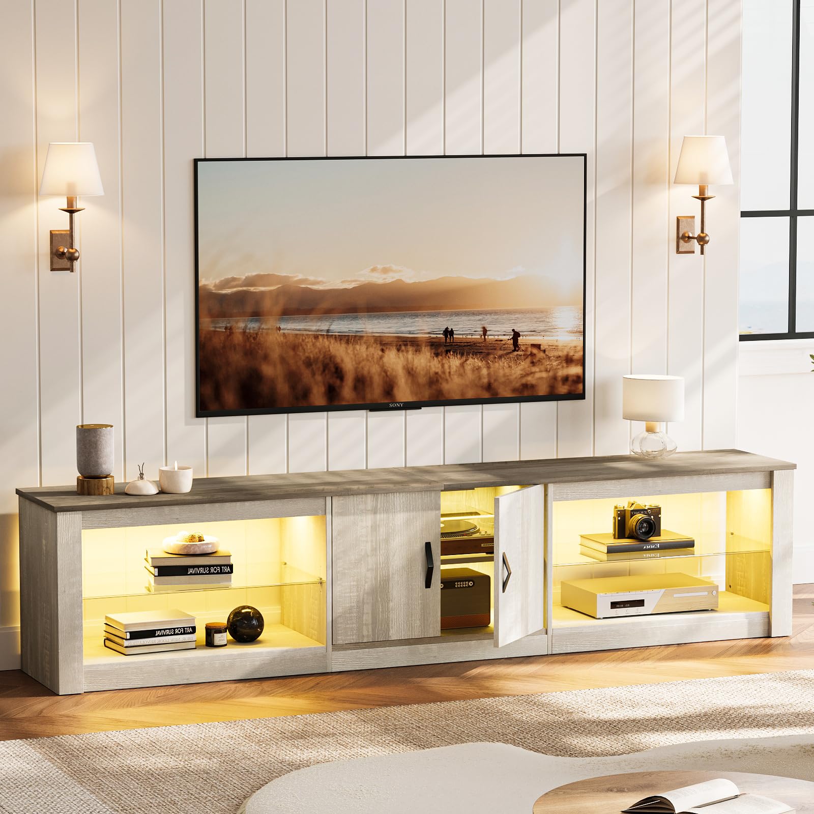 LED TV Stand with Storage Cabinet - From Where - 