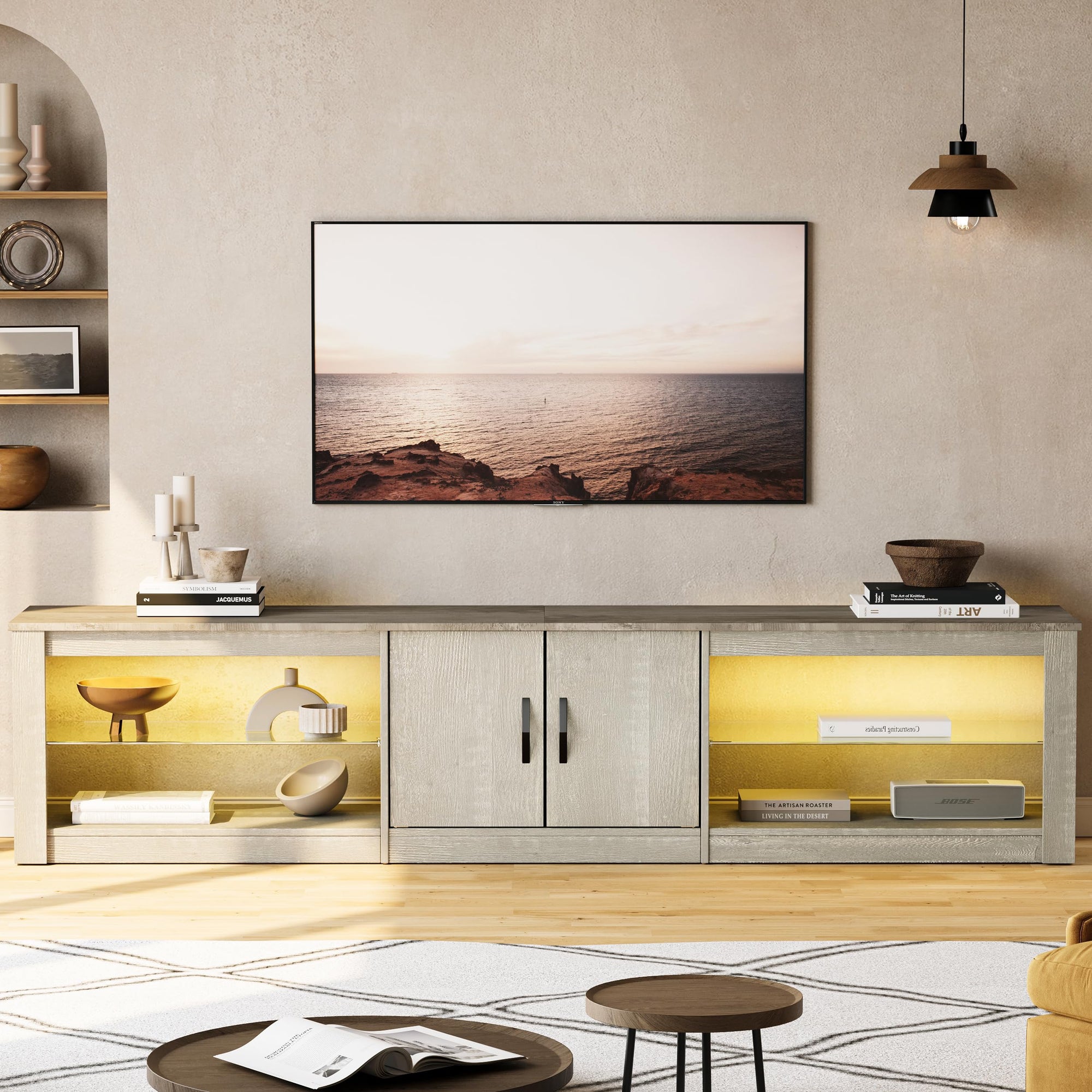 LED TV Stand with Storage Cabinet - From Where - 