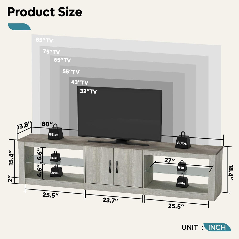 LED TV Stand with Storage Cabinet - From Where - 