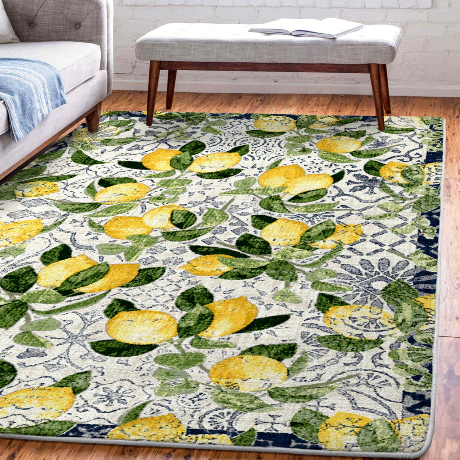 Lemon Bloom – Fresh Citrus Rug - From Where Finds - 