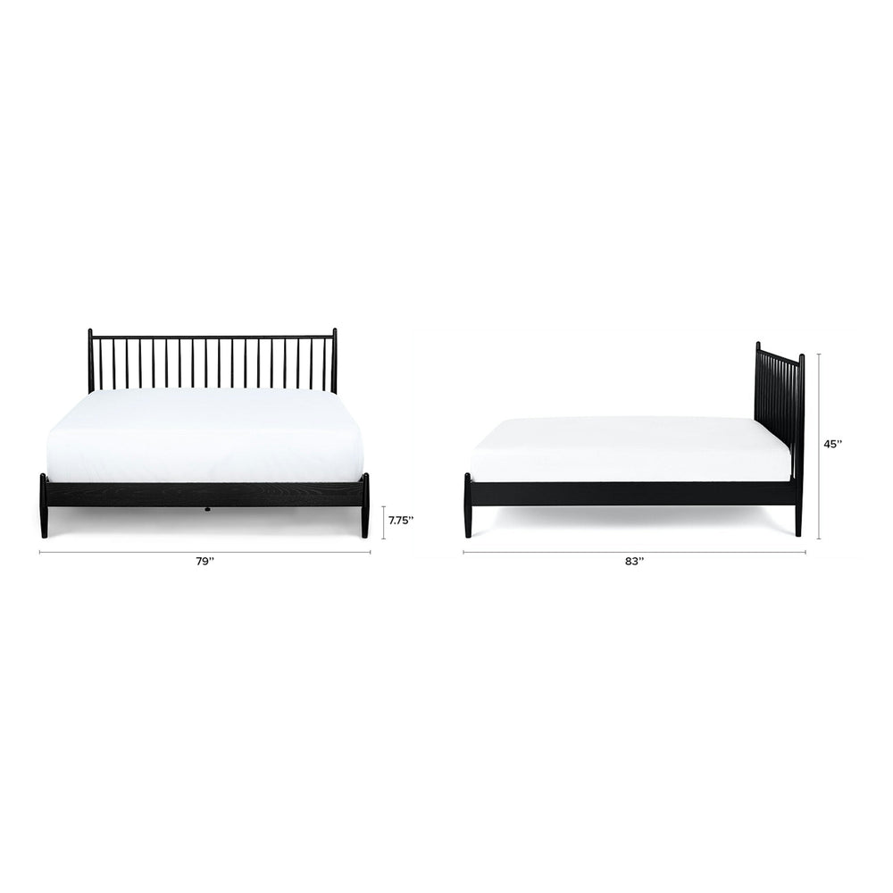 Lenia King Bed Black Ash - From Where - 