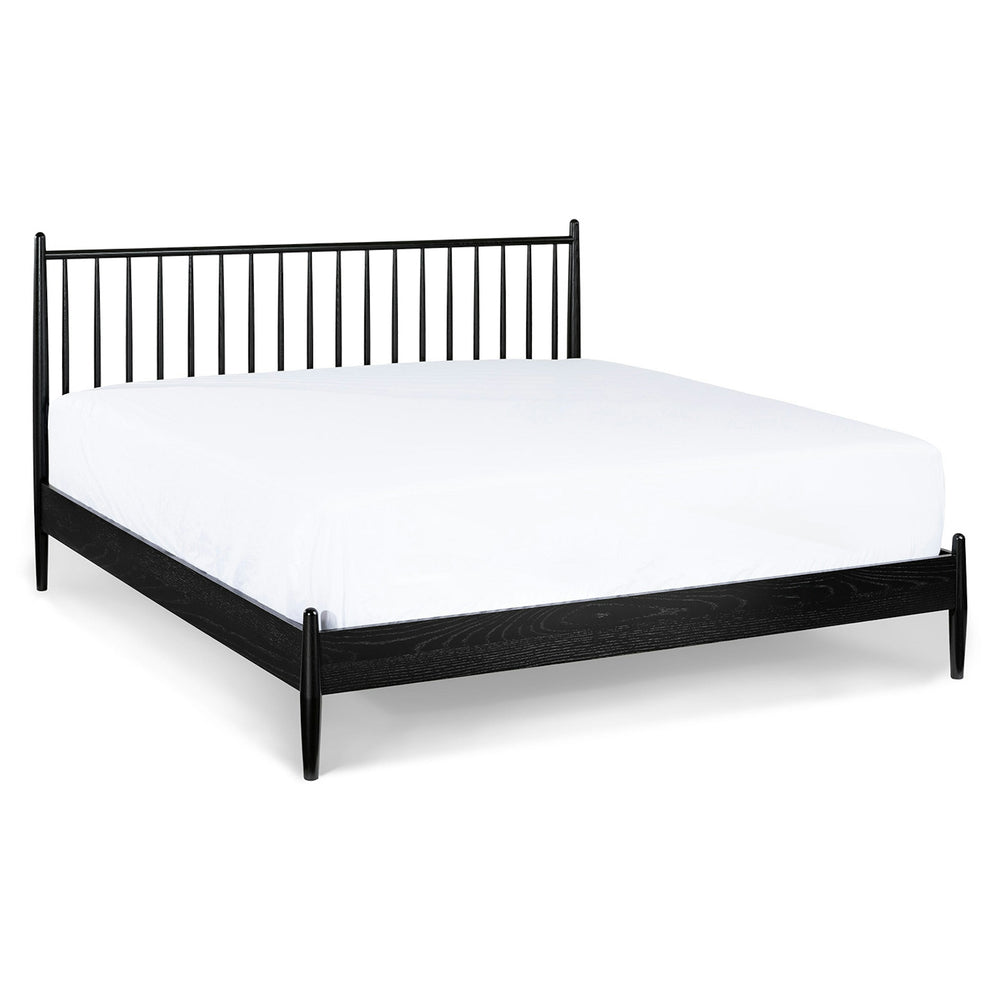 Lenia King Bed Black Ash - From Where - 