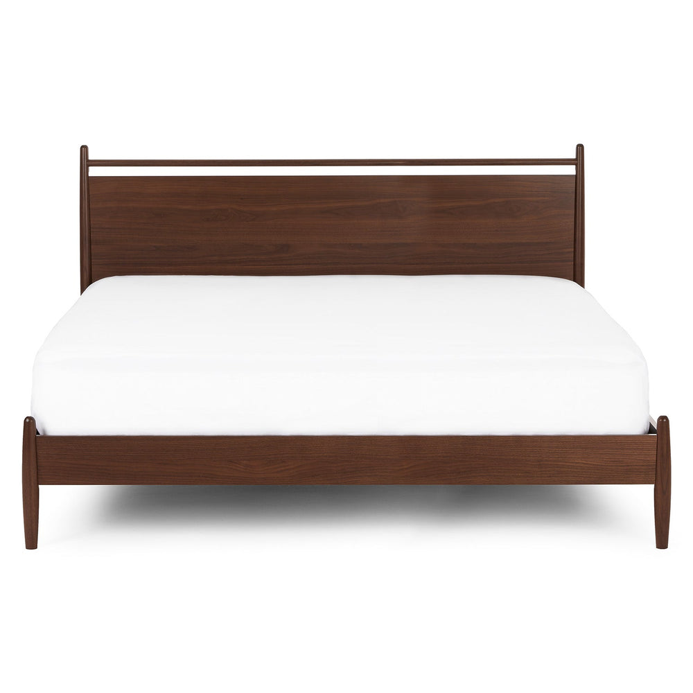 Lenia King Panel Bed Walnut - From Where - 
