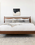 Lenia King Panel Bed Walnut - From Where - 