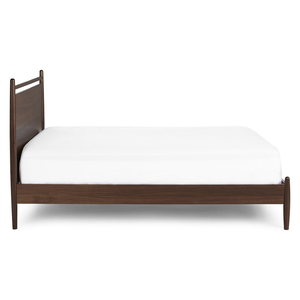 Lenia King Panel Bed Walnut - From Where - 