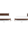 Lenia King Panel Bed Walnut - From Where - 