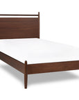 Lenia Wooden Panel Bed in Walnut - From Where - 