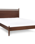 Lenia Wooden Panel Bed in Walnut - From Where - 
