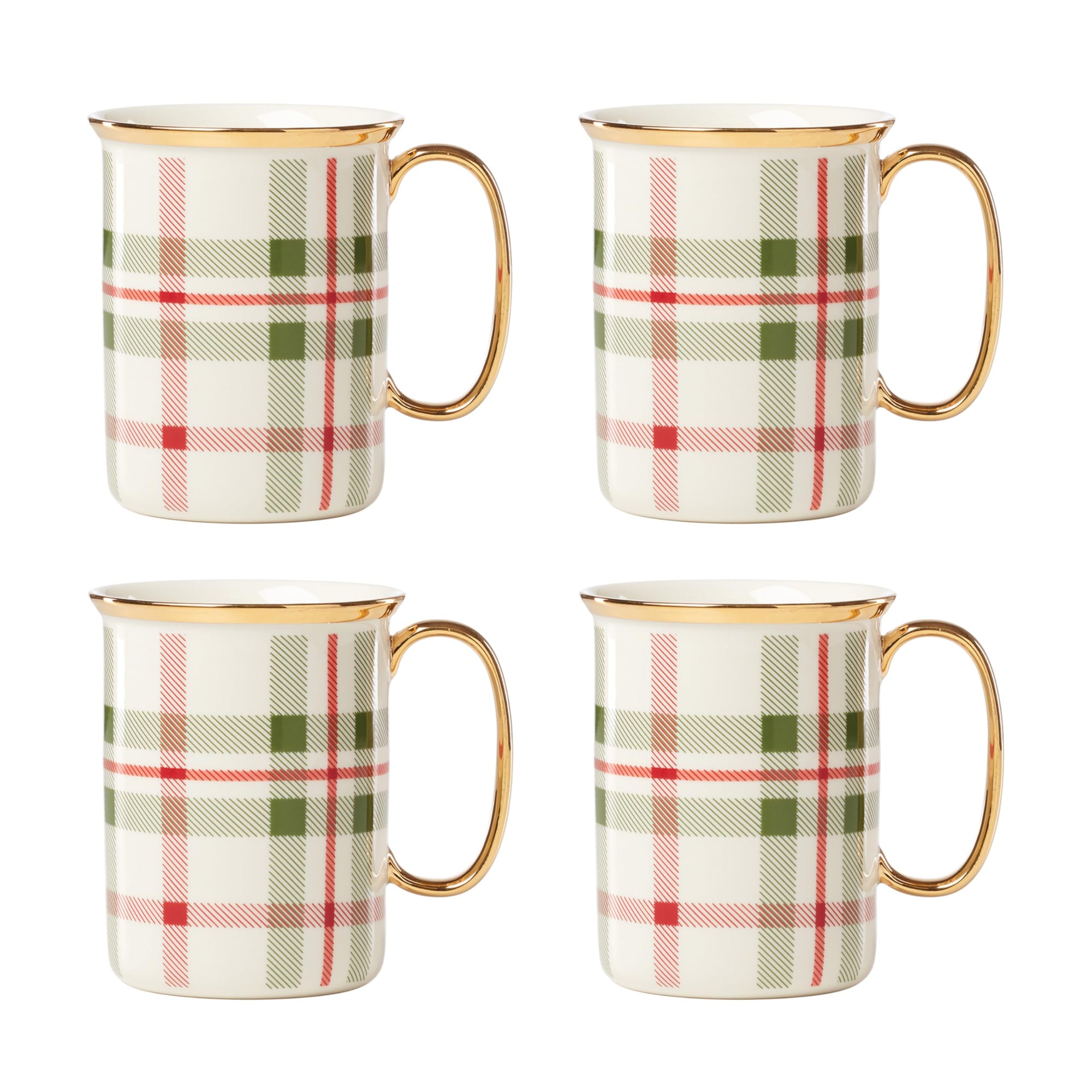 Lenox Holiday Plaid 4 - Piece Christmas Mug Set - From Where Finds - 