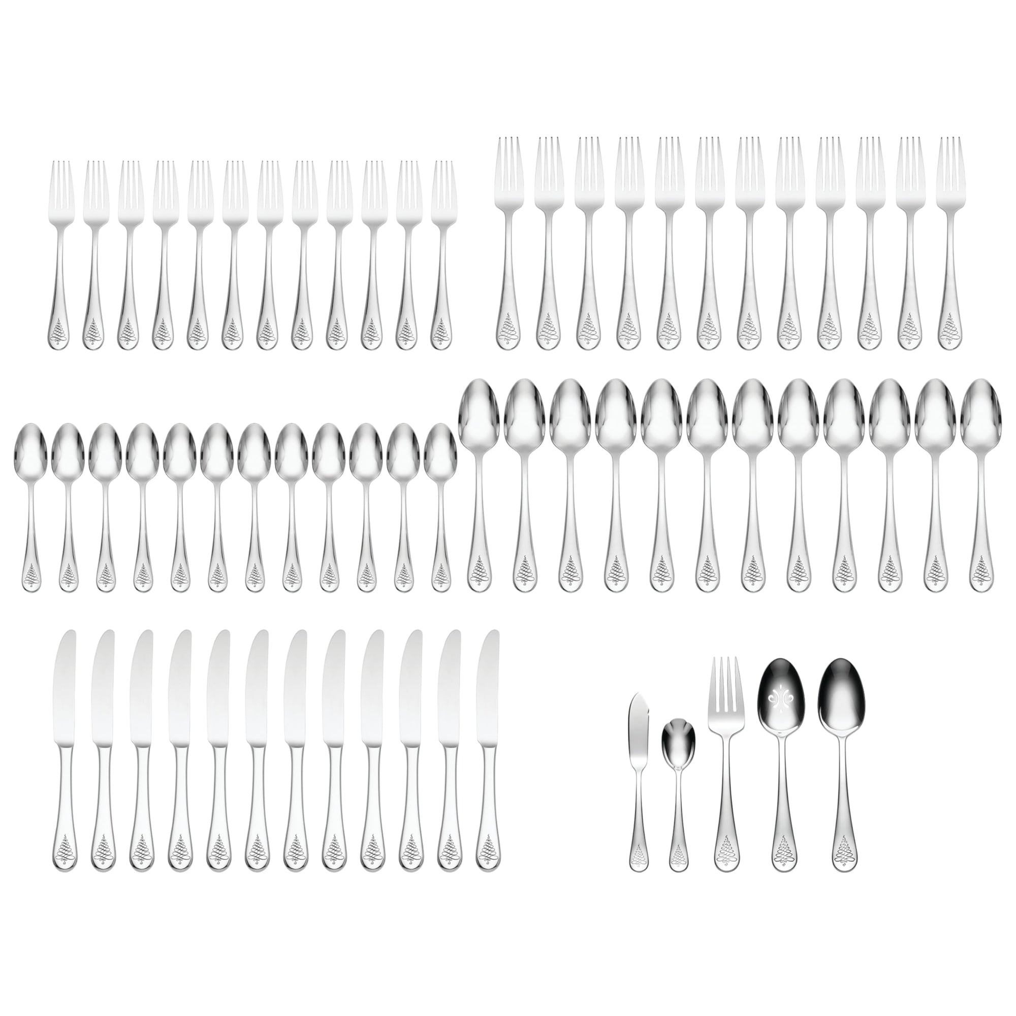 Lenox Noella 65 - Piece Flatware Silverware Set - From Where Finds - 