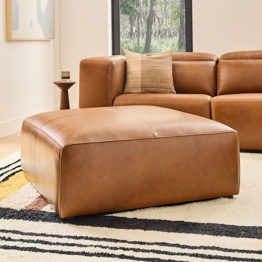 Leo Motion Leather Ottoman - From Where - 