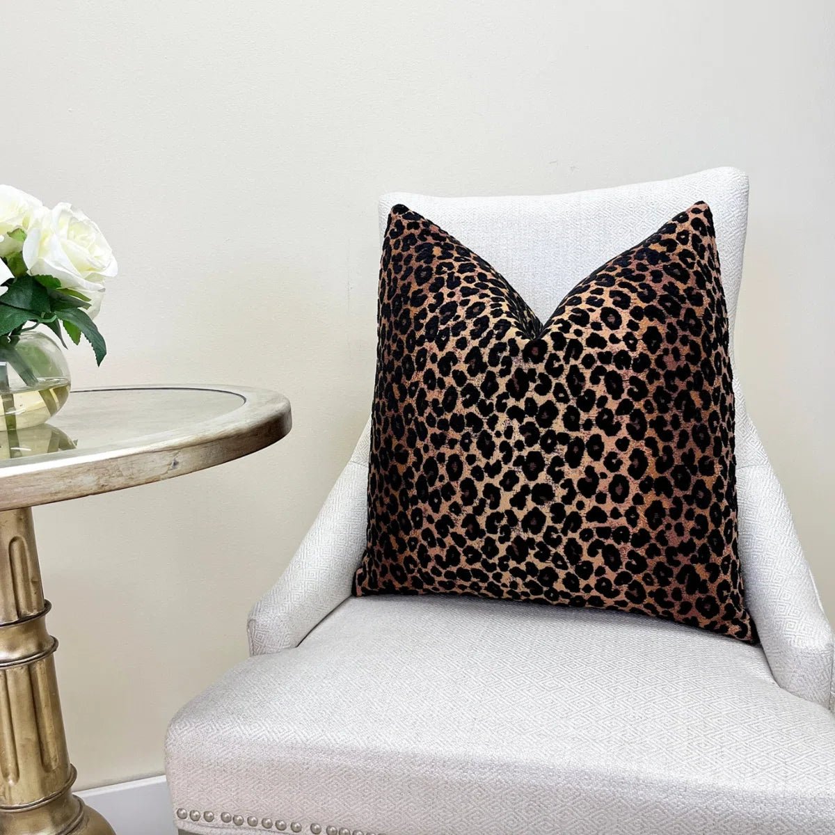 Leopard Velvet Throw Pillow Cover - From Where - 