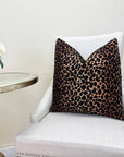 Leopard Velvet Throw Pillow Cover - From Where - 