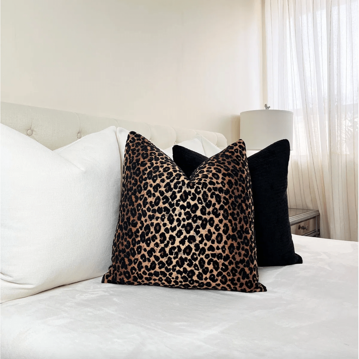 Leopard Velvet Throw Pillow Cover - From Where - 