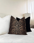 Leopard Velvet Throw Pillow Cover - From Where - 