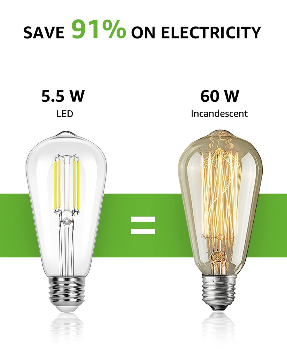 Lepro Dimmable LED Edison Bulbs - From Where - 