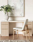 Les Crêtes White Textured Vase 18" - From Where - 