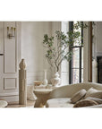 Les Crêtes White Textured Vase 18" - From Where - 