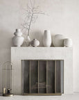 Les Crêtes White Textured Vase 18" - From Where - 