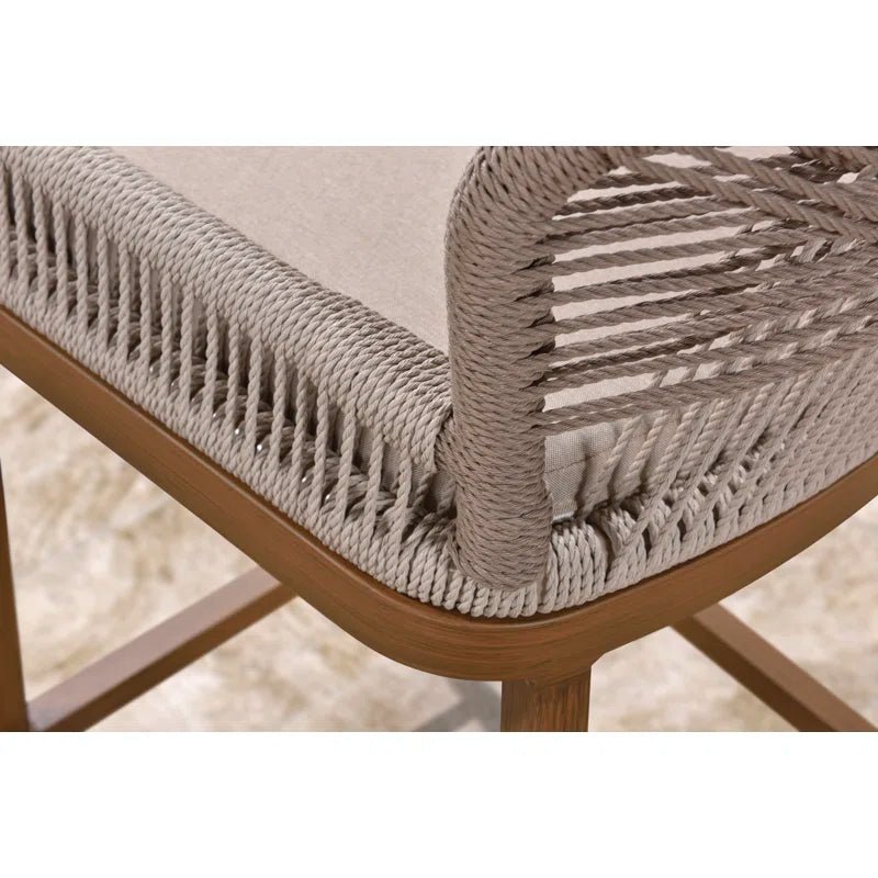 Lesley Metal Frame Bar Stool with Cushion - From Where - 
