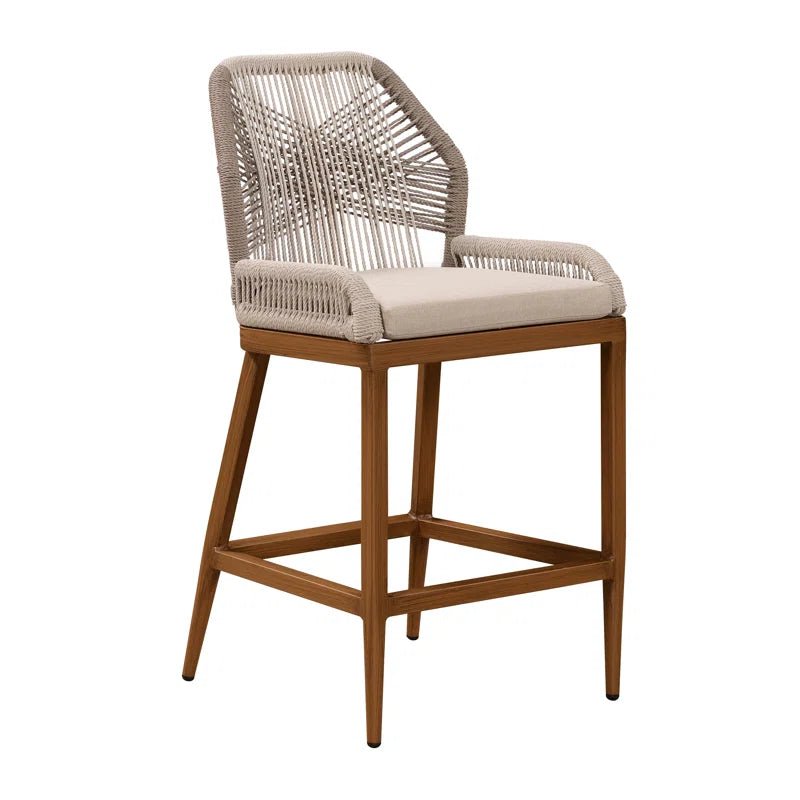 Lesley Metal Frame Bar Stool with Cushion - From Where - 