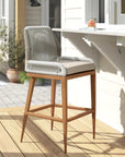 Lesley Metal Frame Bar Stool with Cushion - From Where - 