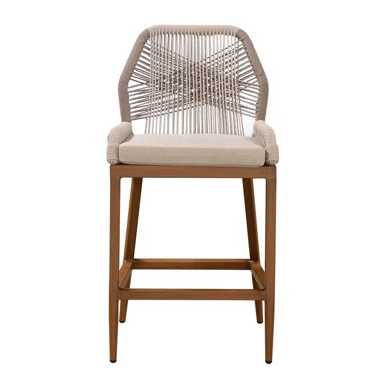 Lesley Metal Frame Bar Stool with Cushion - From Where - 