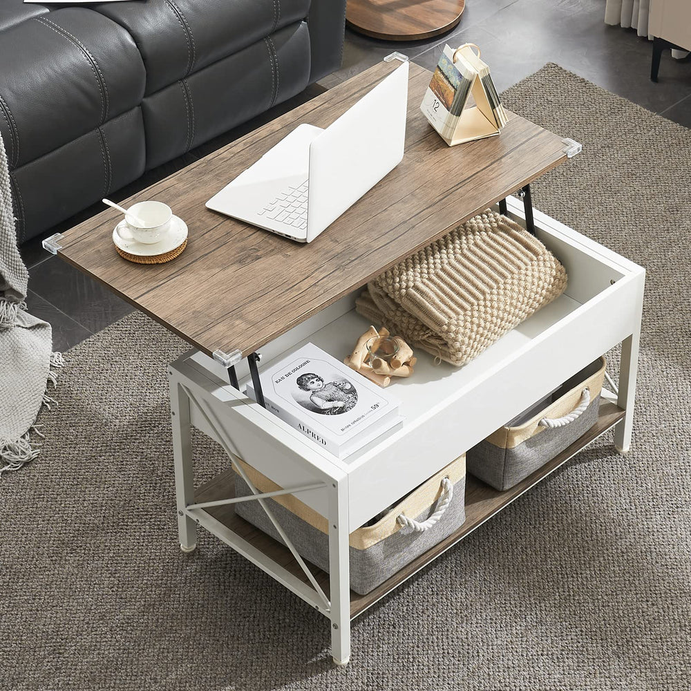 Lift Top Coffee Table with Storage Bins - From Where - 