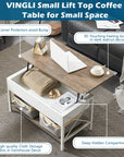 Lift Top Coffee Table with Storage Bins - From Where - 